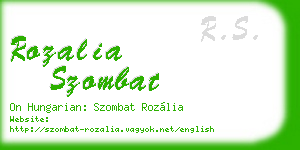 rozalia szombat business card